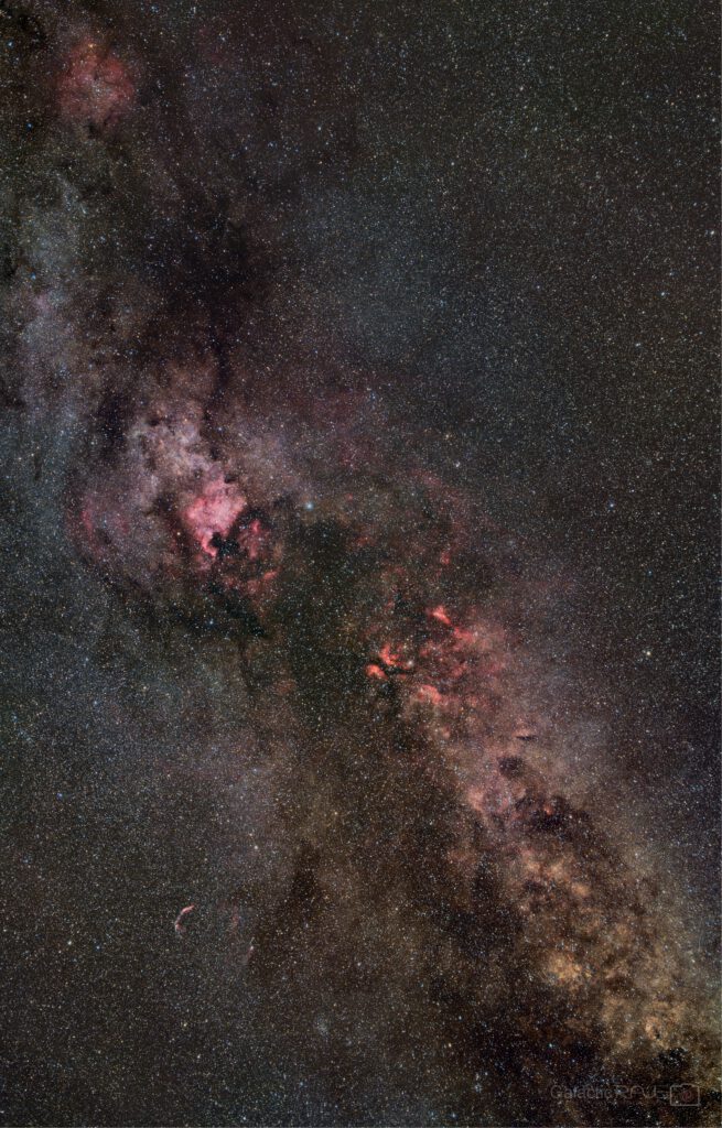 Cygnus region under desert skies, from Elephant trunk to Veil