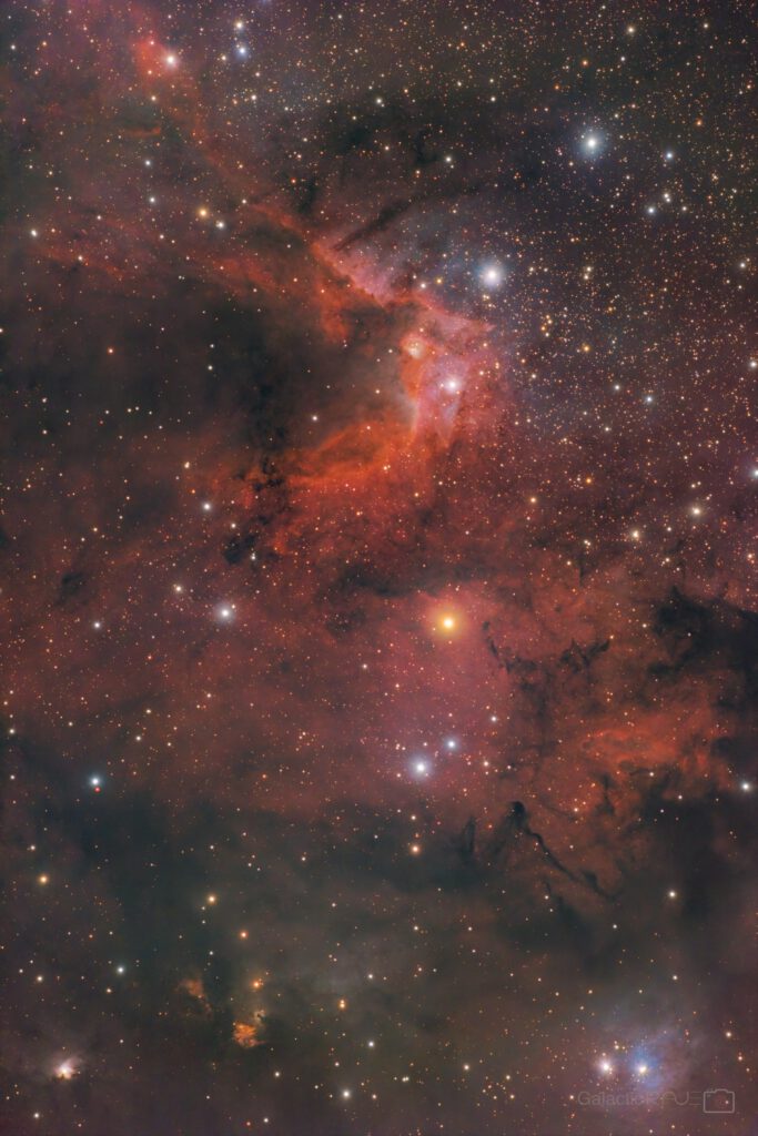 The Cave Nebula Sh2-155 in Sii-gilded HOOLRGB
