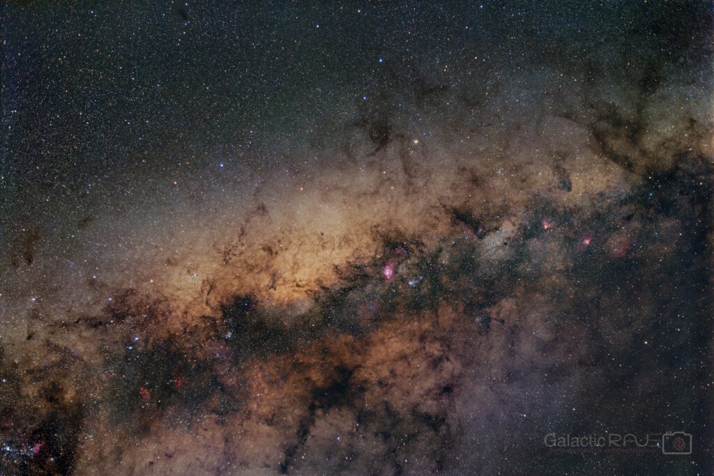 The Galactic center shining over Paranal