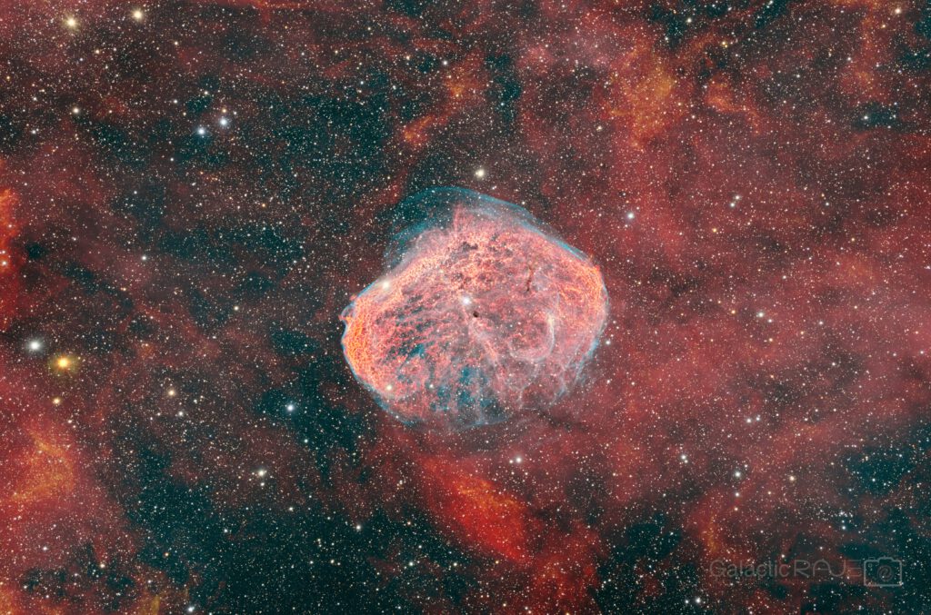 NGC6888 - the "cosmic brain" in Sii-gilded HOOLRGB