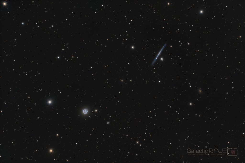 Edge-on - face-on: the galaxies IC2233 and NGC2537 a.k.a. the Bear Paw galaxy