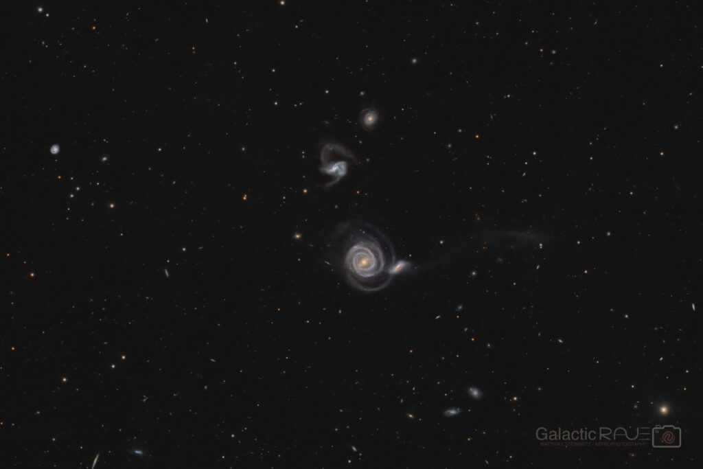 Arp 297 in Boötes, a.k.a. the quadruple NGC 5754, 5752, 5753 and 5755