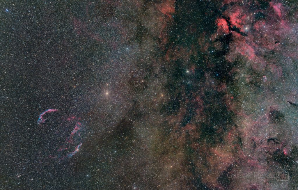 MW wide field - from Veil Nebula to the Sadr region and Crescent Nebula