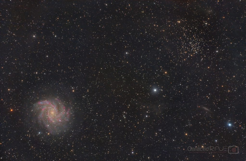 NGC 6939 and NGC 6946 - cosmic contrasts