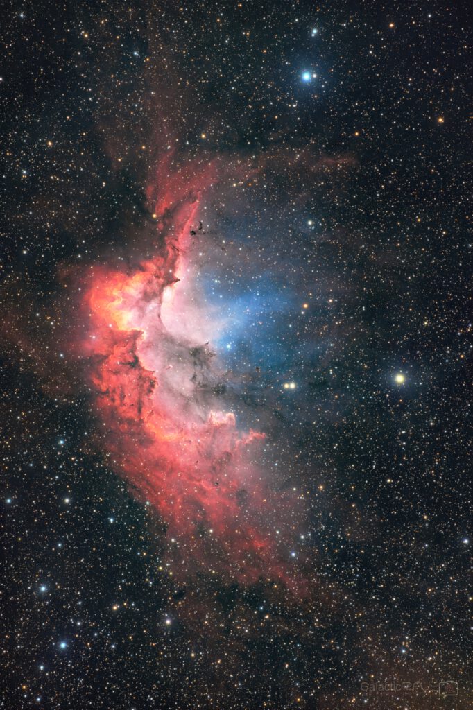 The Wizard nebula NGC7380 - narrowband experiments with gilding