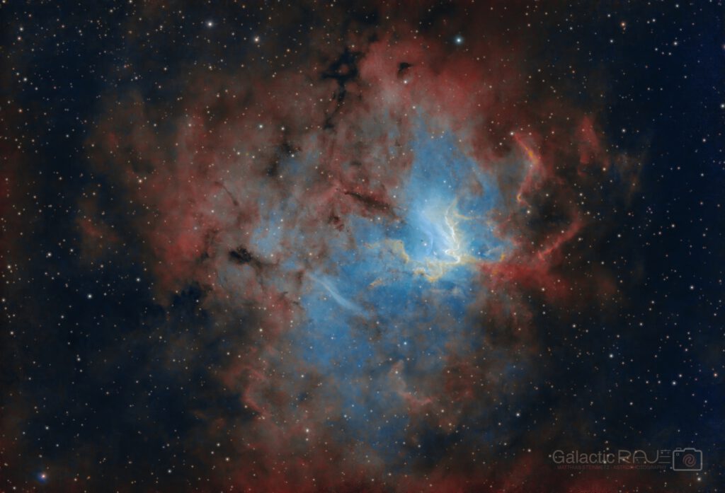 NGC1491, the fossil footprint in SHO+foraxx