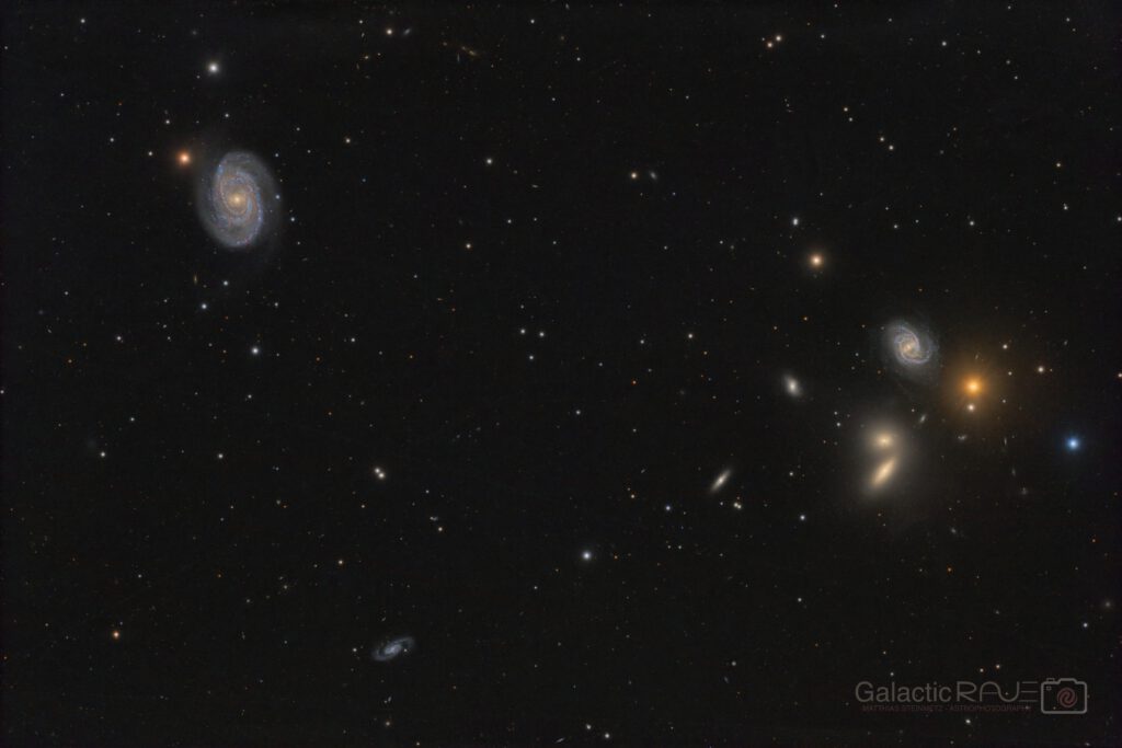 NGC5371, Hickson 68, PGC 49480 and a few bright stars