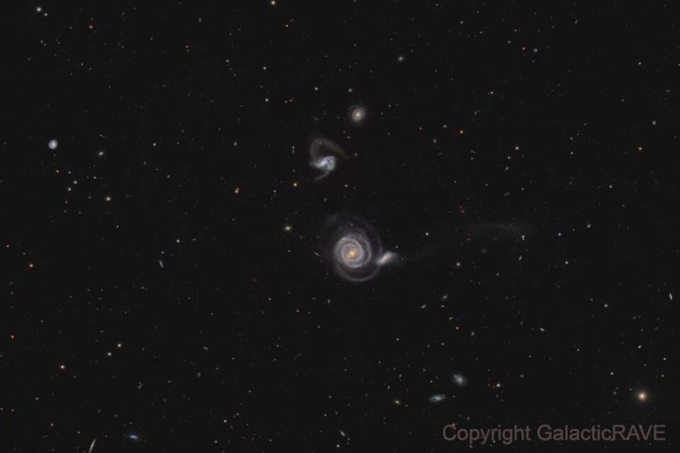 The Galaxy quadruple Arp297 consisting of NGC 5752, NGC 5753, NGC 5754, and NGC 5755